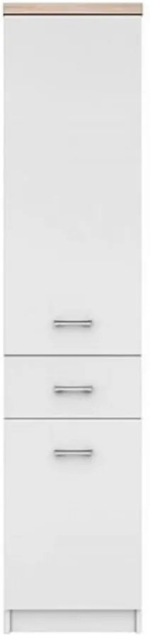 Dulap 2D1S, alb/stejar sonoma, TOPTY 05