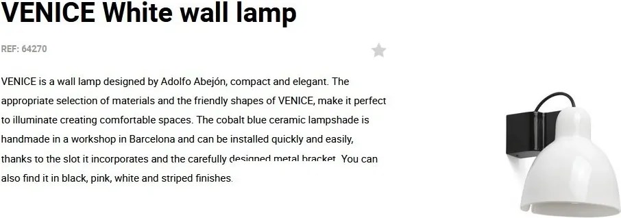 Aplica de perete design modern VENICE White