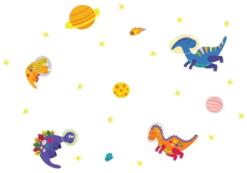 Autocolante de perete pentru camera copiilor Ambiance Dinosaurs