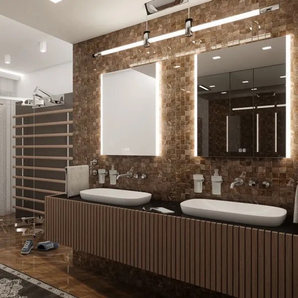 Oglindă LED retroiluminată pentru baie NIMCO ZP 11002VX 3000-6500K 80x60 cm IP44