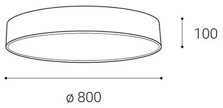 LED2 - Lampă plafon MONO LED dimabilă 100W 230V 3000K/4000K albă