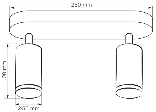 Spot de baie LED RGBW reglabil TURYN 2xGU10/6W/230V IP44 negru