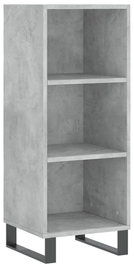 828760 vidaXL Servantă, gri beton, 34,5x32,5x90 cm, lemn prelucrat