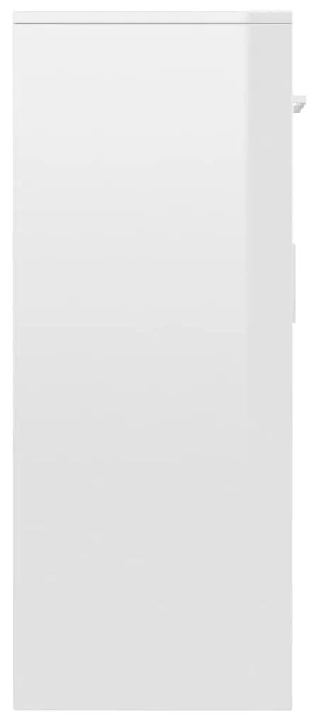 Servanta, alb extralucios, 110x30x75 cm, PAL 1, Alb foarte lucios