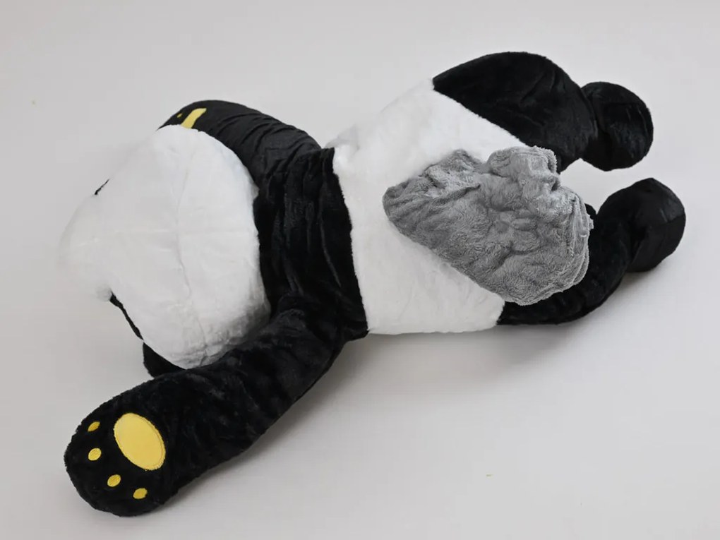PANDA de plus cu paturica cocolino in interior, alb-negru