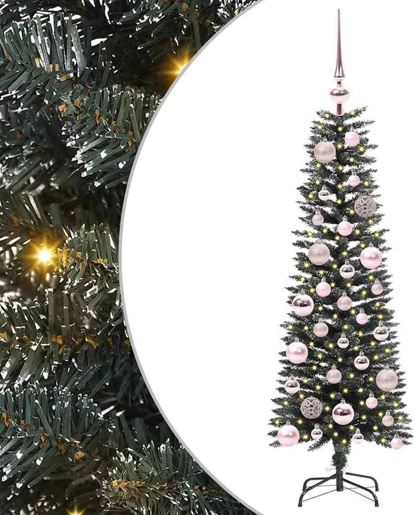 vidaXL Brad de Crăciun artificial Verde 120 cm PVC și Plastic și Oțel