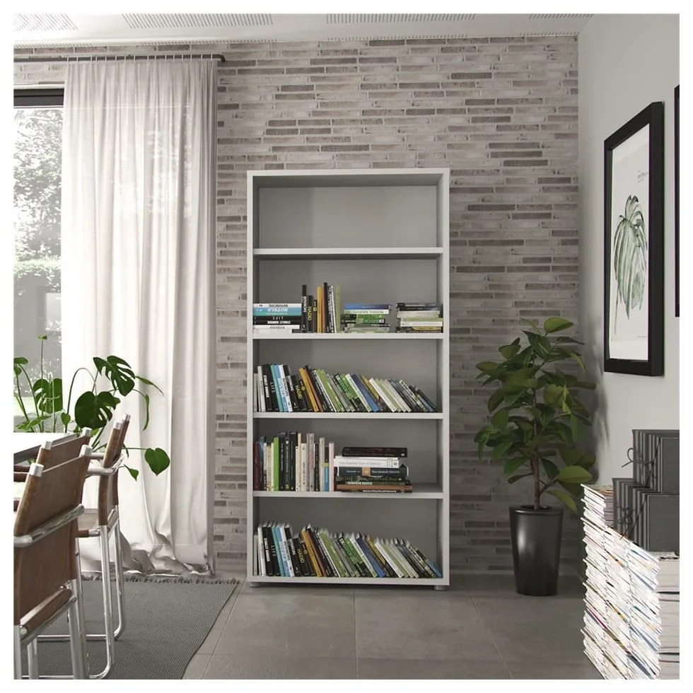 Bibliotecă modulară albă 89x189 cm Prima – Tvilum