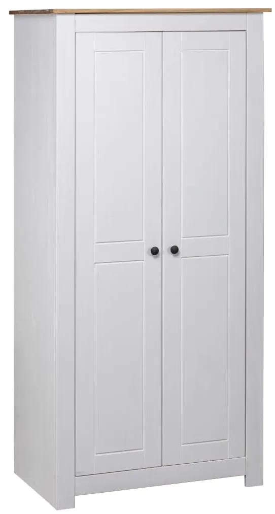 vidaXL Șifonier, alb, 80 x 50 x 171,5 cm, lemn masiv pin gama panama