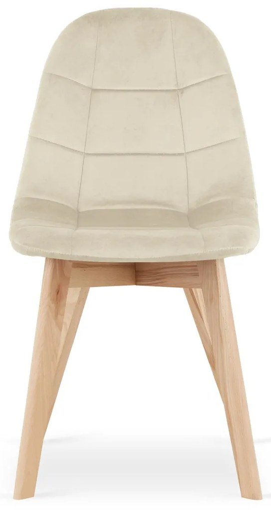 OFERTA Scaun de sufragerie din catifea bej BORA II. calitate secundara