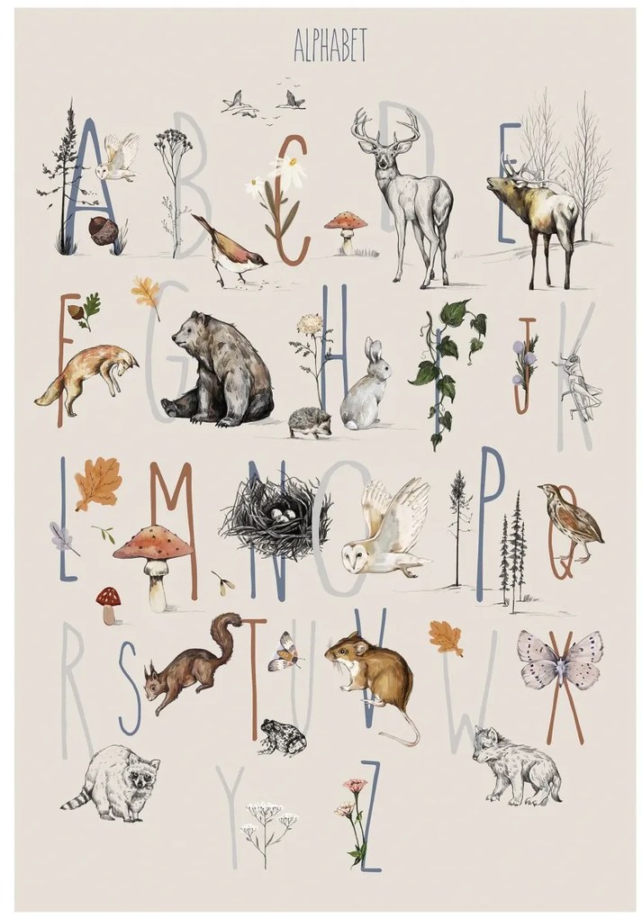 Tablou Forest Alphabet