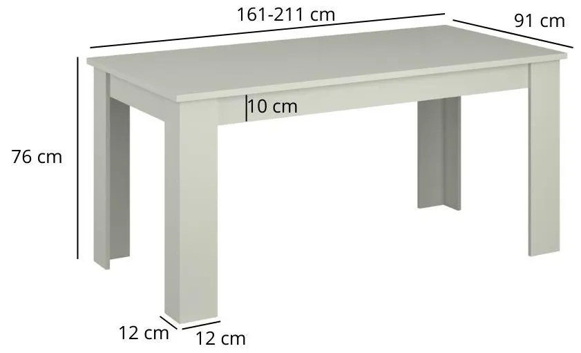 Masă de sufragerie extensibilă Kodro (cașmir + stejar evoke) (pentru 6-8 persoane). 1116932