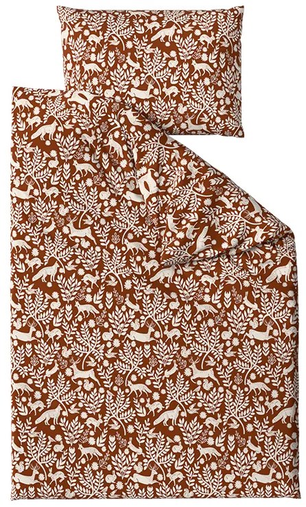 Lenjerie de pat din microfibra FOREST ANIMALS maro Dimensiune lenjerie de pat: 70 x 90 cm | 140 x 220 cm