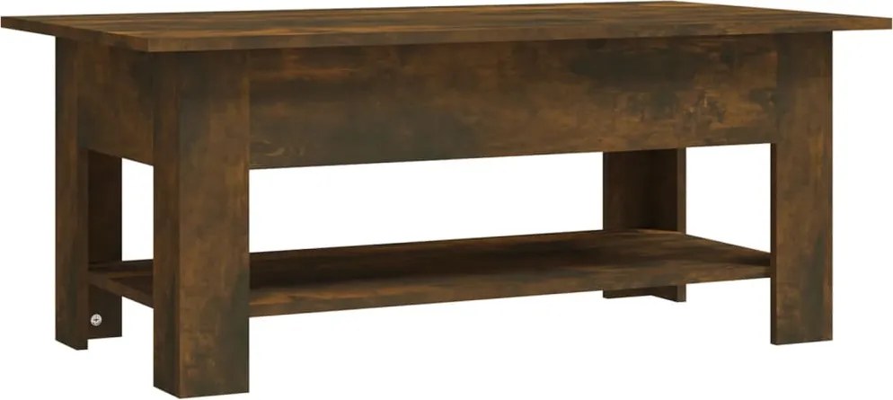 vidaXL Măsuță de cafea, stejar fumuriu, 102x55x42 cm, lemn prelucrat
