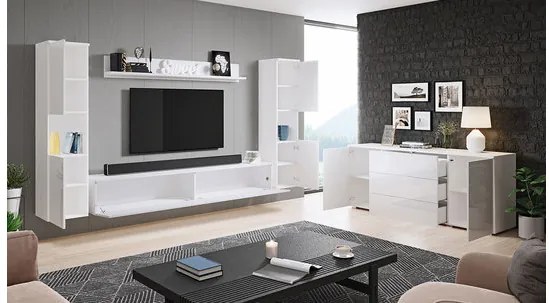 Mobilier living Nova II (wotan + Alb lucios). 1121836
