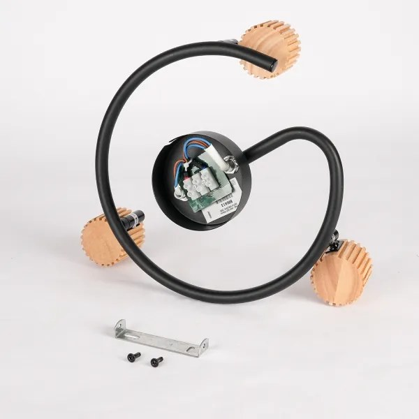 Brilagi - Lampă cu spoturi ODENSE 3xE14/10W/230V lemn/negru