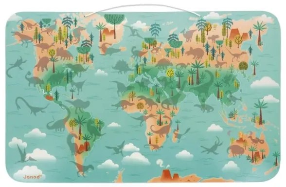 Janod - Hartă magnetică dinozauri