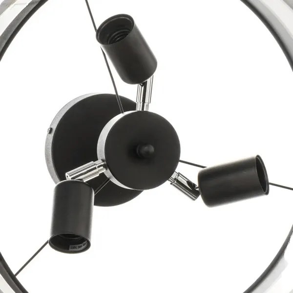 Lustră pe tijă HELEN 3xE27/15W/230V neagră/gri/aurie