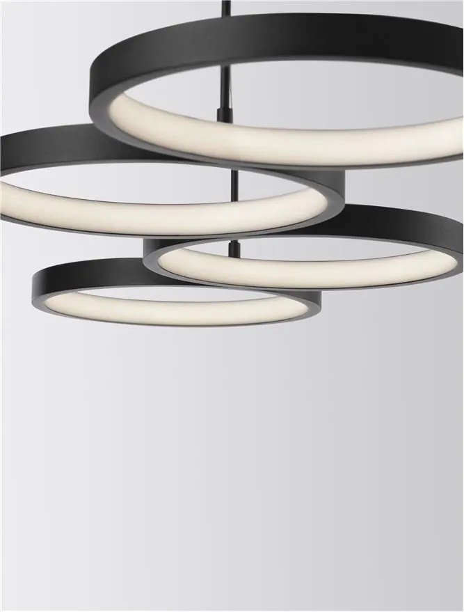 Lustra LED suspendata design modern MAGNUS R4 neagra