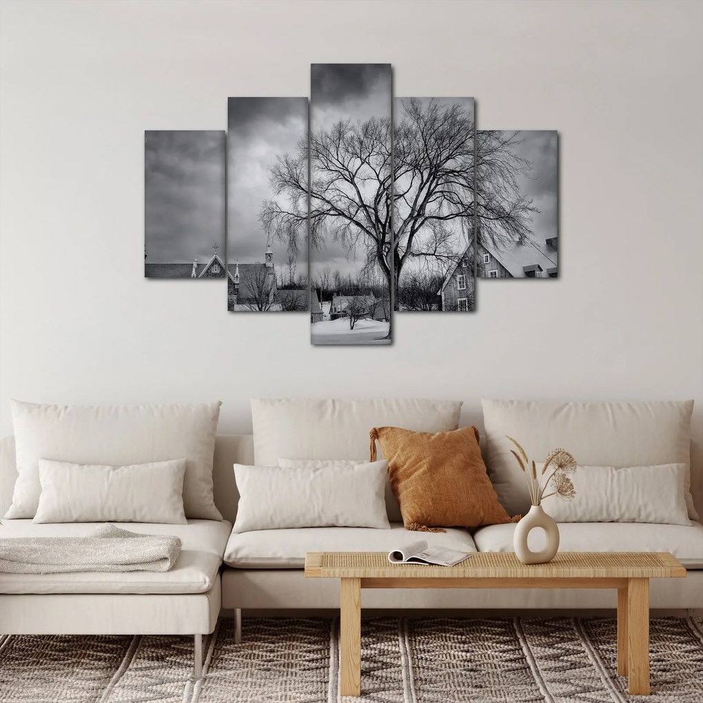 Tablou cu sat alb negru (150x105 cm)