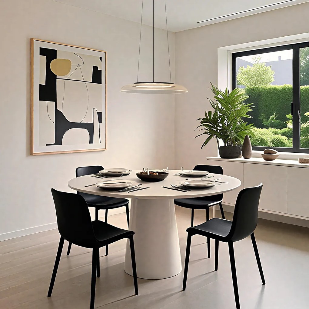 Lampă suspendată de design neagră și transparentă, cu dimmer în 3 trepte - Scacrylic