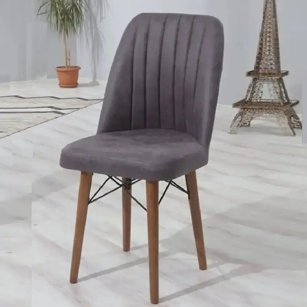 Set masa rotunda cu 2 scaune bucatarie Brigitte, alb si maro