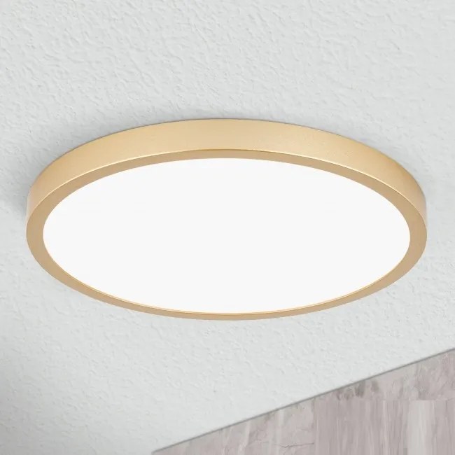 Plafoniera LED moderna design slim Lero 30cm auriu mat