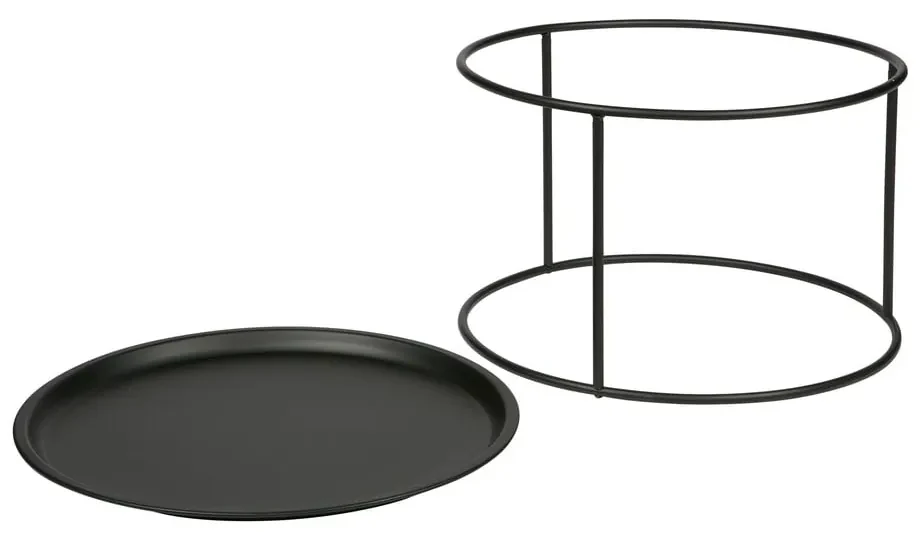 Măsuță de cafea WOOOD Ivar L, Ø 56 cm, negru