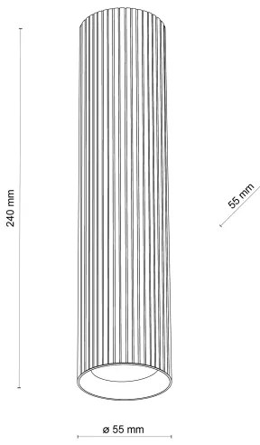Spot TUNE L 1xGU10/10W/230V, 24 cm, alb