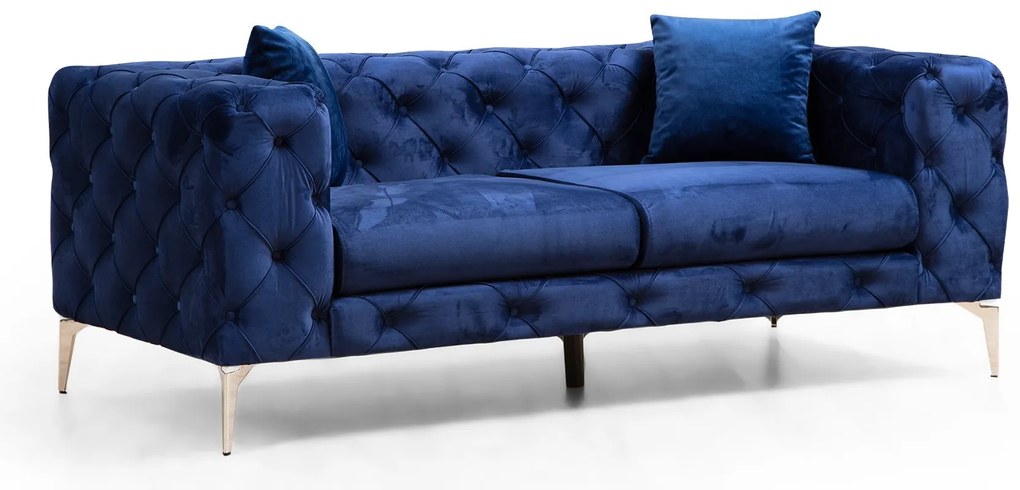 Canapea 2-locuri Collo (albastru închis). Promo -8%. 1062602