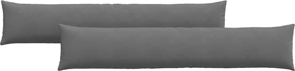 vidaXL Perne pentru canapea 2 pcs Gri închis 200 x 40 cm țesătură
