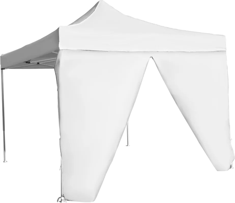 Perete lateral  4,5m cu ușă - hexagonal, Alb