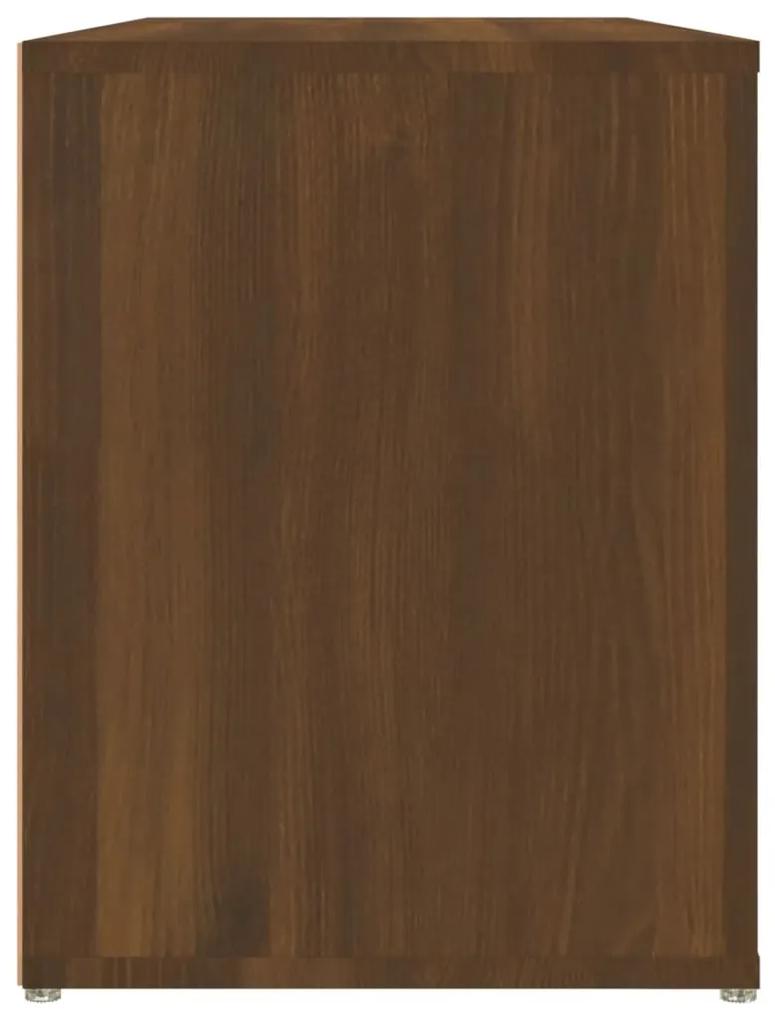 Pantofar, stejar maro, 100x35x45 cm, lemn compozit 1, Stejar brun