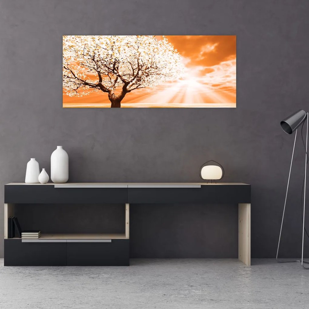Tabloul cu pomul portocaliu (120x50 cm)