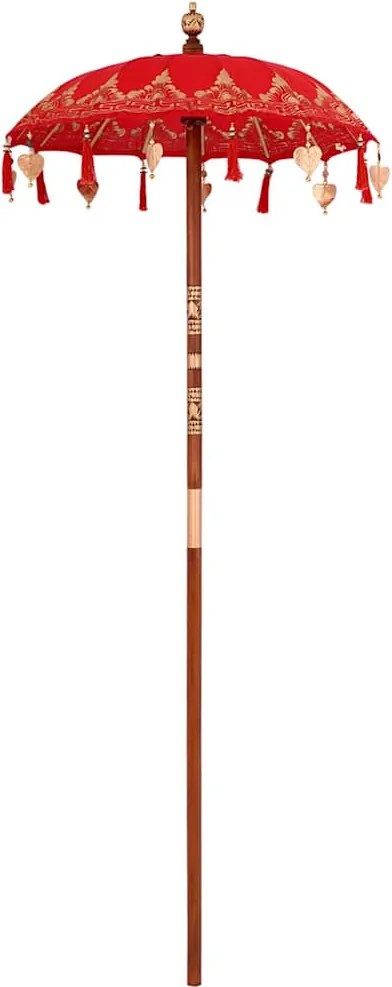 vidaXL Parasol Balinez Roșu 125 x 125 x 260 cm