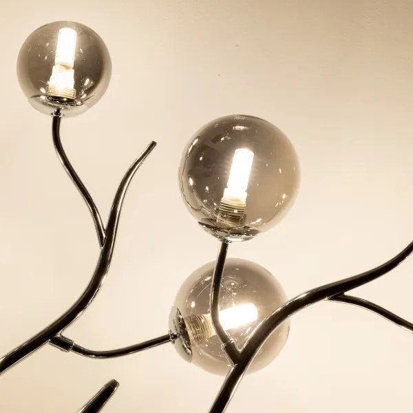 Brilagi - Lustră LED aplicată MISTEL 15xG9/3W/230V crom negru/fumuriu