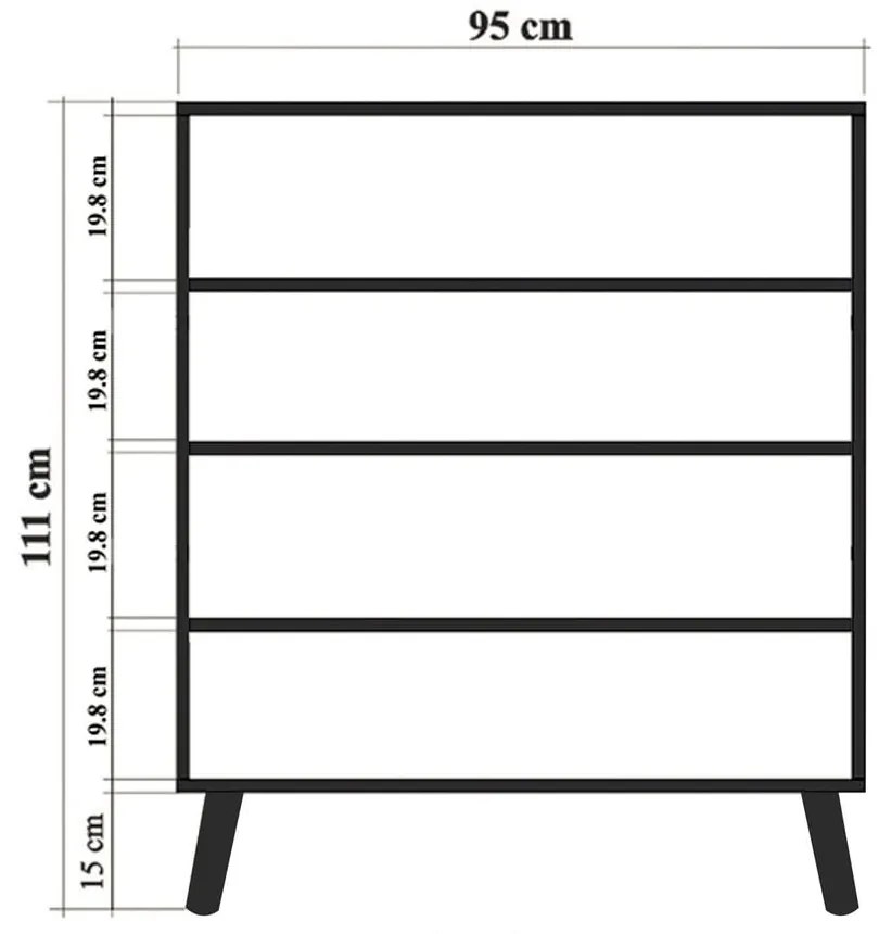 Dulap alb 95x111 cm Multilux – Kalune Design