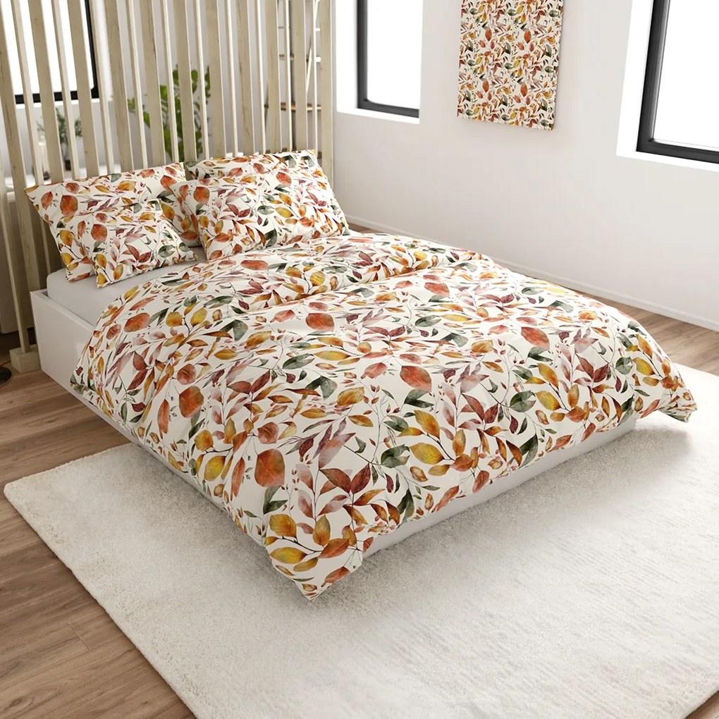Lenjerie de pat din microfibra AUTUMN LEAVES colorata Dimensiune lenjerie de pat: 2 buc 70 x 90 cm | 200 x 220 cm