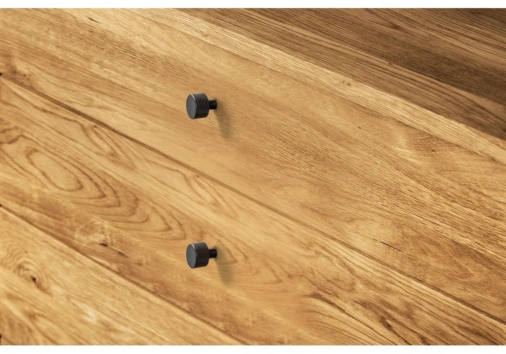 Comodă joasă din lemn de stejar 100x90 cm Retro - The Beds