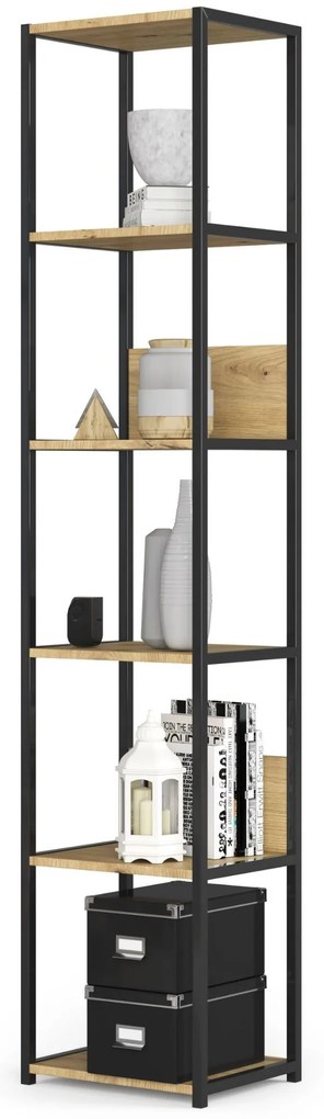 Raft Loriana (negru + stejar artisan). 1070979