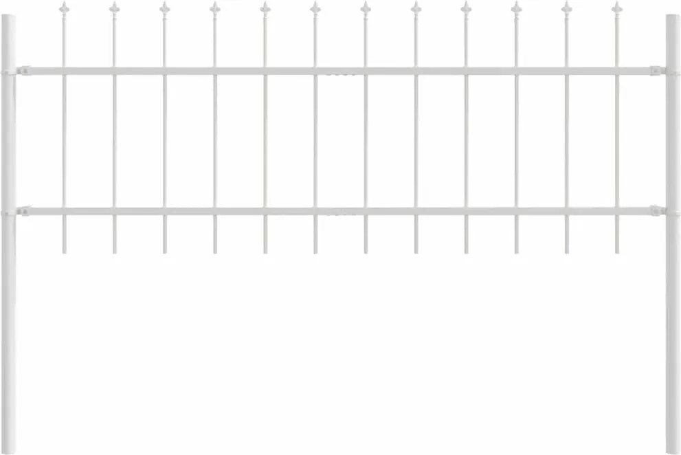 vidaXL Gard de Grădină Alb 1,7 x 0,6 m Oțel acoperit cu pulbere