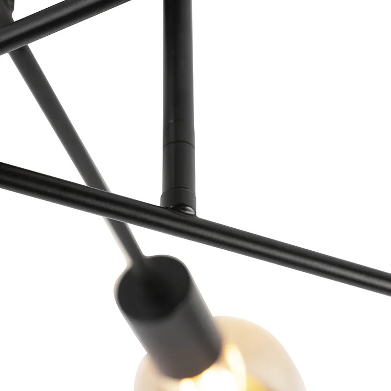Plafoniera industriala neagra 6 lumini - Sydney