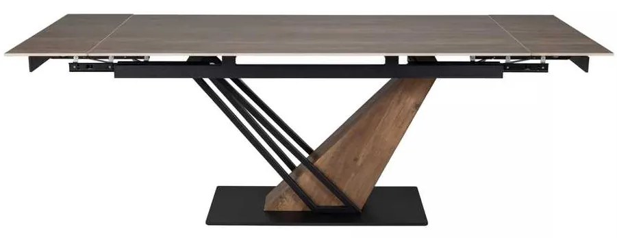 Masă de bucătărie Michel II 160 x 90 cm, stejar / negru