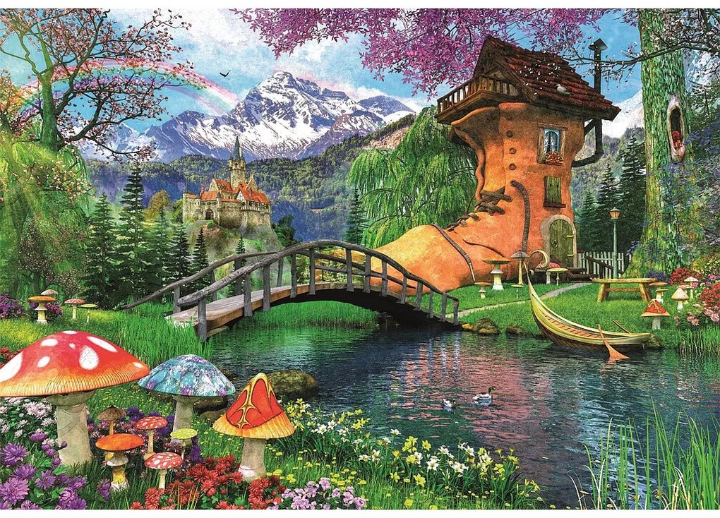 Cal Old Shoe House Casă de basm 500 buc Compact Puzzle Clementoni