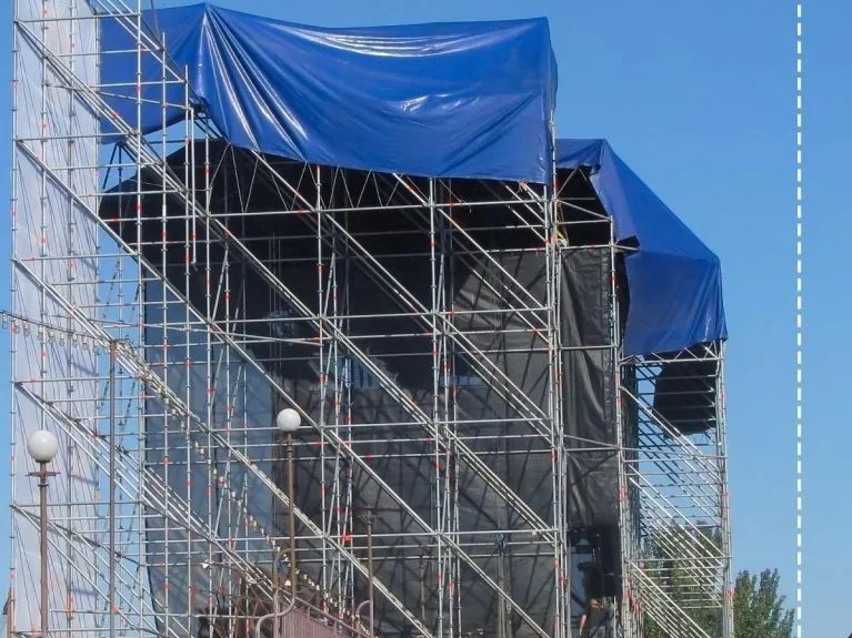 Prelată JAGO 650 g / m², ochi de aluminiu, albastru, 4 x 6 m