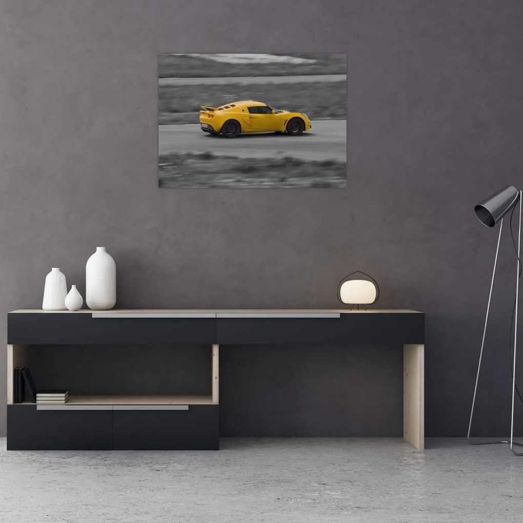 Tablou pe sticlă - Mașină rapidă (70x50 cm)