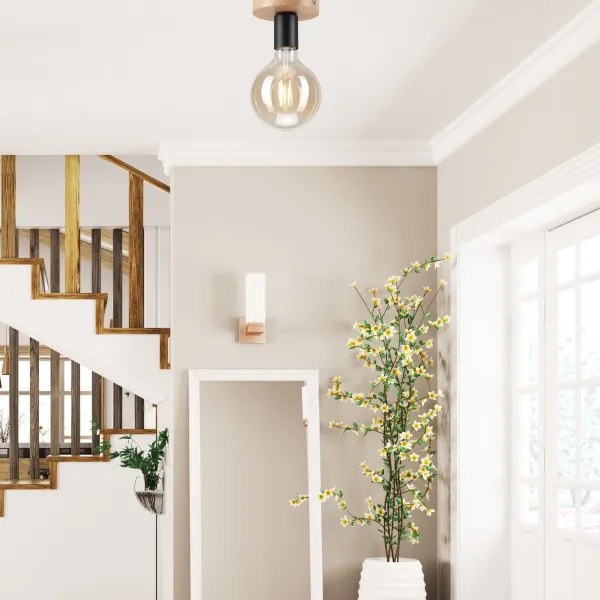 Lustră aplicată VITO OAK 1xE27/60W/230V stejar