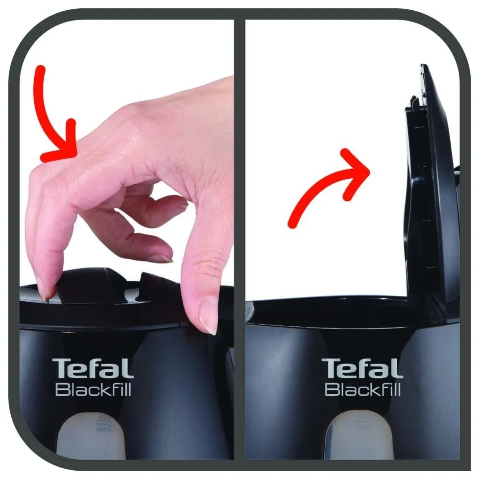 Cană electrică / fierbător din plastic negru 1,5 l KO299830 – Tefal