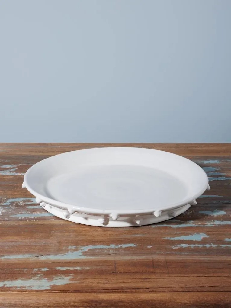 Farfurie alba din ceramica, D34.5cm Dante