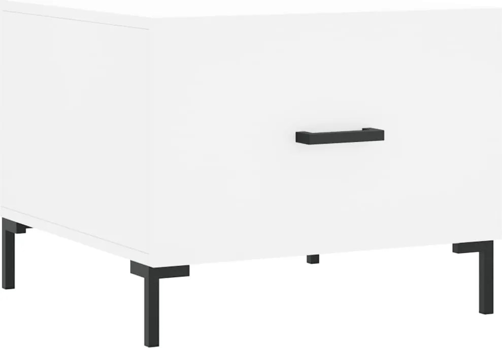 vidaXL Măsuță de cafea, alb, 50x50x40 cm, lemn compozit