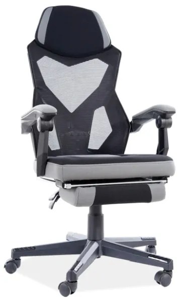 Fotoliu de birou Obery (negru + gri). Promo -6%. 1050645
